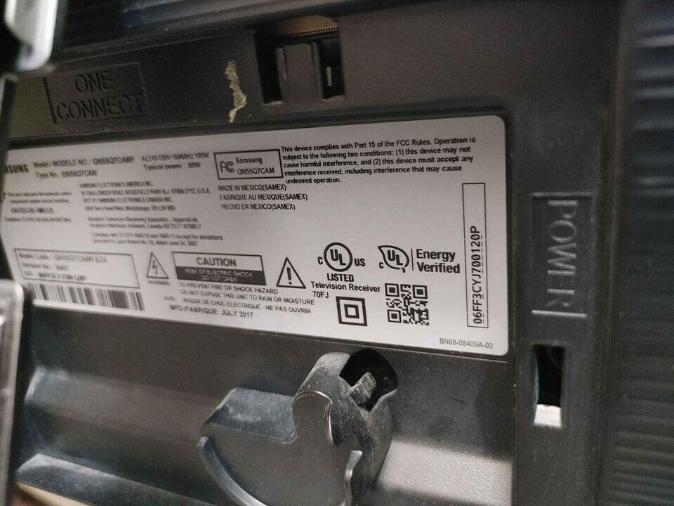 55" curved tv - samsung - qn55q7camfxza - needs one connect