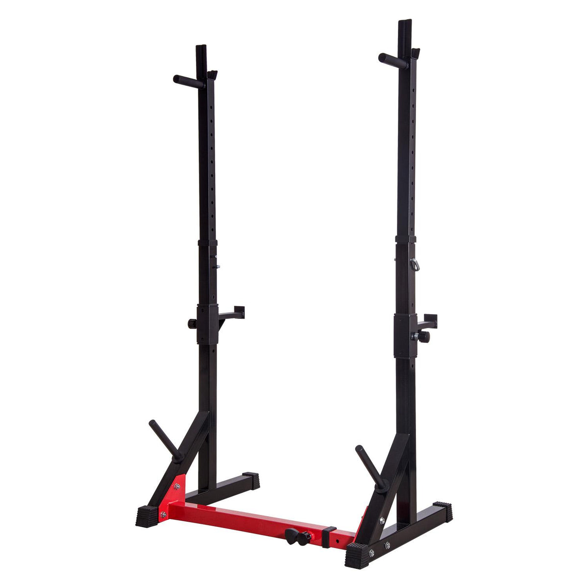 Ollieroo Multi-function Barbell Rack Dip Stand Gym Family Fitness Adjustable Squat Rack Weight Lifting Bench Press Dipping Station with Barbell Plate Rack