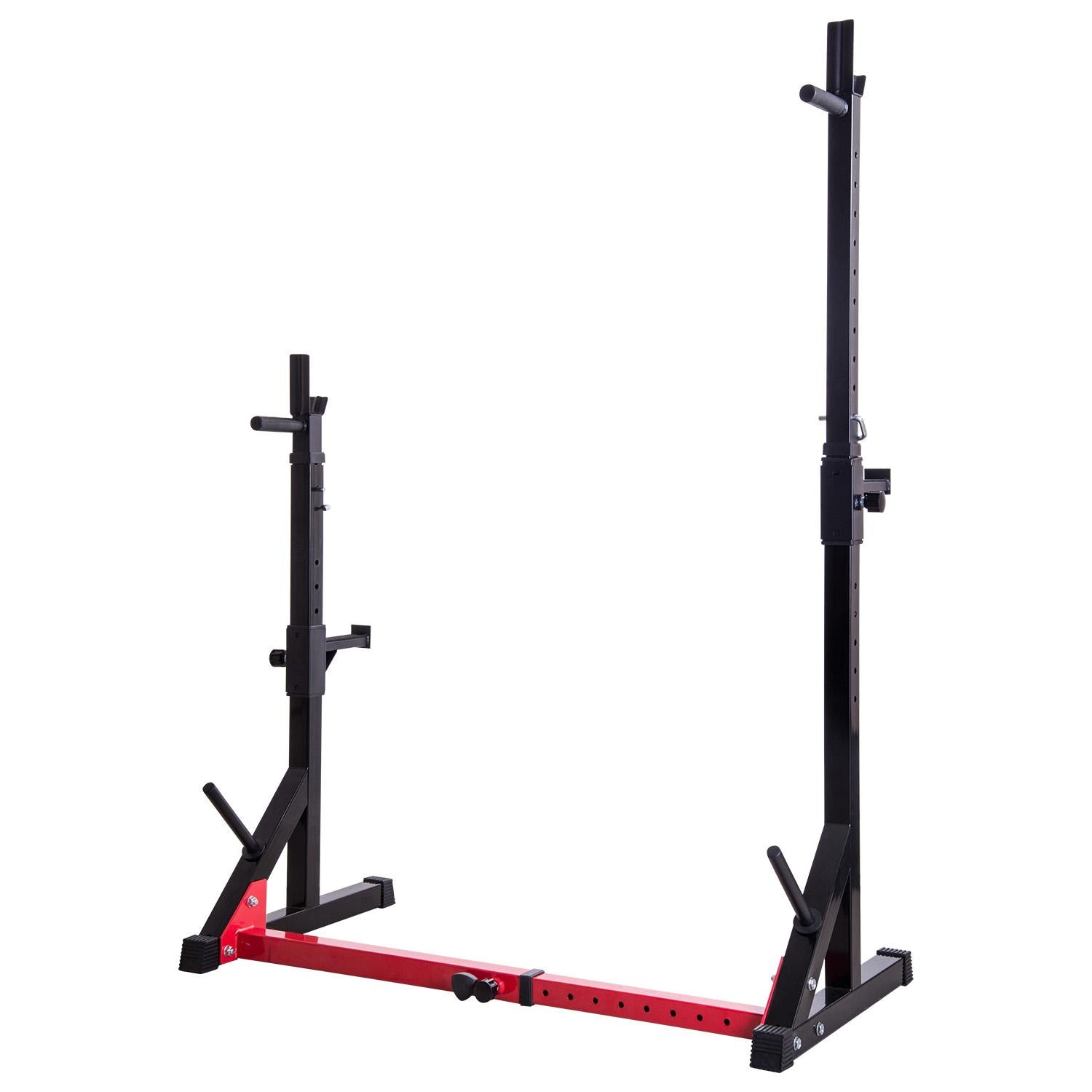 Ollieroo Multi-function Barbell Rack Dip Stand Gym Family Fitness Adjustable Squat Rack Weight Lifting Bench Press Dipping Station with Barbell Plate Rack