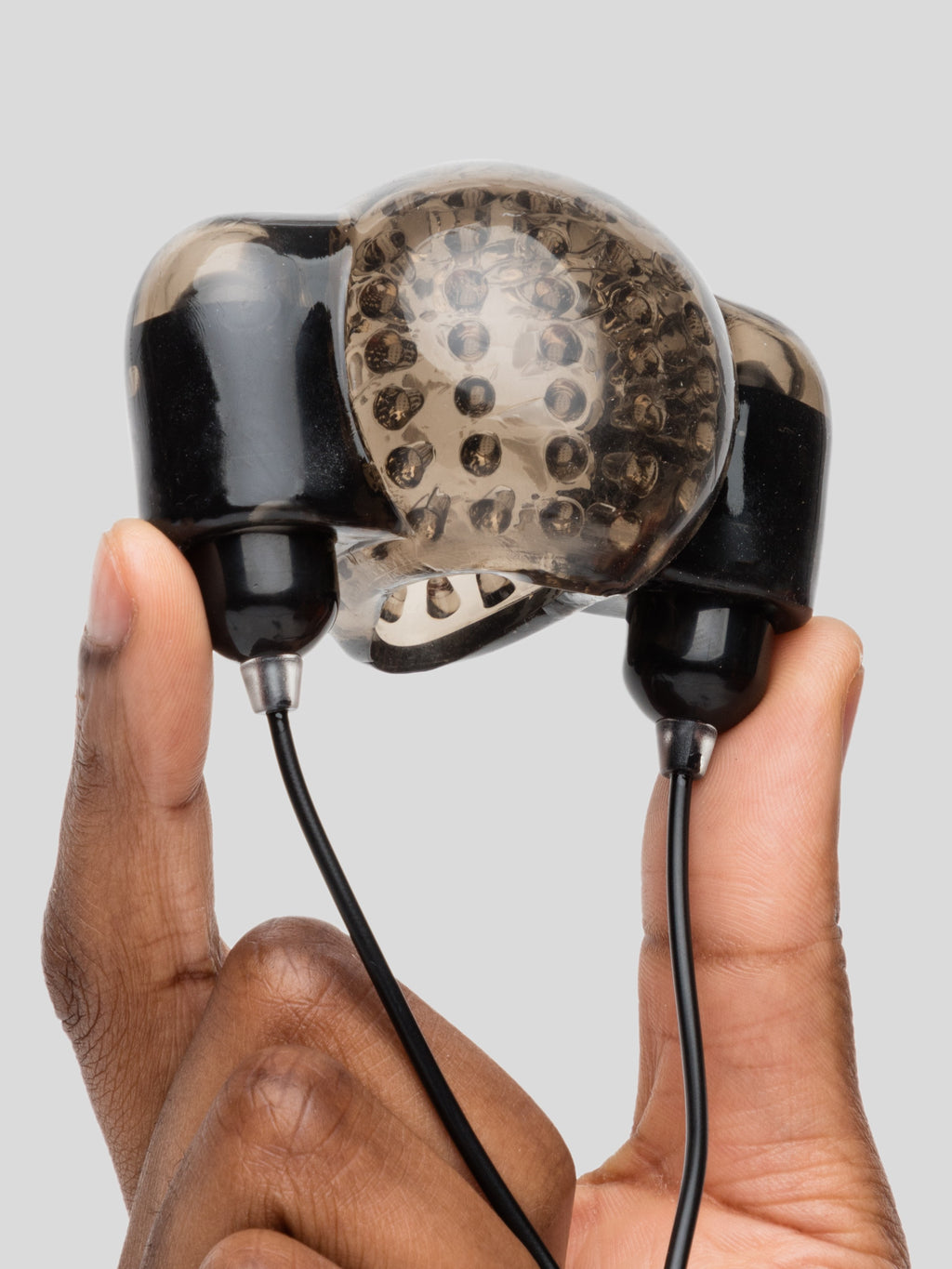 Dual Power Vibrating Penis Head Sleeve, Black