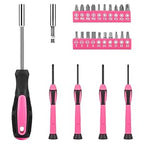 39pcs Pink Household Tool Set, Essential Hand Tool Kit with Plastic Toolbox for Home Repairs, DIY & Crafts, Perfect for Students & Everyday Use