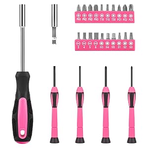 39pcs Pink Household Tool Set, Essential Hand Tool Kit with Plastic Toolbox for Home Repairs, DIY & Crafts, Perfect for Students & Everyday Use