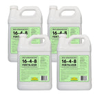 nature’s lawn &amp; garden - bio-enhanced 16-4-8 liquid lawn fertilizer for all grass types, with humic &amp; fulvic acid, molasses, and kelp seaweed - non-toxic, pet-safe (4 gallon bundle)