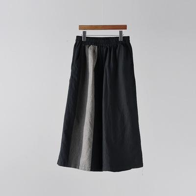 babakud retro stitching cotton linen loose straight pants
