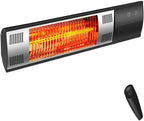 SESSLIFE 1500W Electric Heater for Indoor Outdoor Use, Patio Infrared Heater with Remote, Heat Setting &amp; Overheating Protection, TE1982