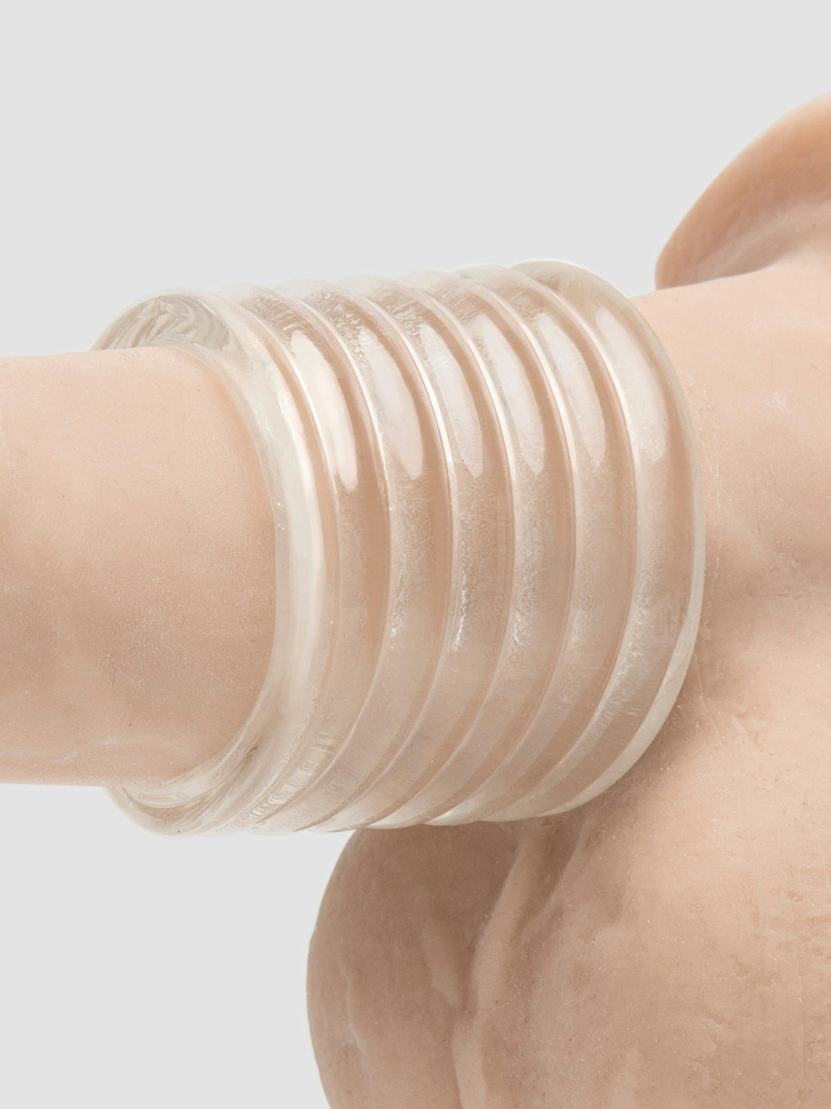 Doc Johnson TitanMen Stretch-to-Fit Cock Ring Cage, Clear