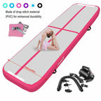 Pink 5m/16ft Inflatable Air Track Tumbling Gymnastic Mat Floor Home Training W/ Pump Fbsport