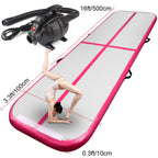 Pink 5m/16ft Inflatable Air Track Tumbling Gymnastic Mat Floor Home Training W/ Pump Fbsport
