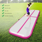 Pink 5m/16ft Inflatable Air Track Tumbling Gymnastic Mat Floor Home Training W/ Pump Fbsport