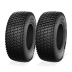 FALABELLA (2-Pcs) 24X9.50-12 6-PLY LRC Lawn Mower 24x9.5x12 Riding Machine Golf Carts 24x9.5-12 Turf Equipment &amp; Tractors Tires, Heavy Duty Turf-King, Color Sidewall