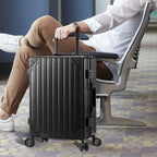 Carbon Fiber All Aluminum Luggage, LuggeX Smart TSA 20" No Zipper Suitcase, Carryon Hardside Luggage with Spinner Wheels