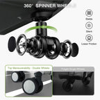 Carbon Fiber All Aluminum Luggage, LuggeX Smart TSA 20" No Zipper Suitcase, Carryon Hardside Luggage with Spinner Wheels