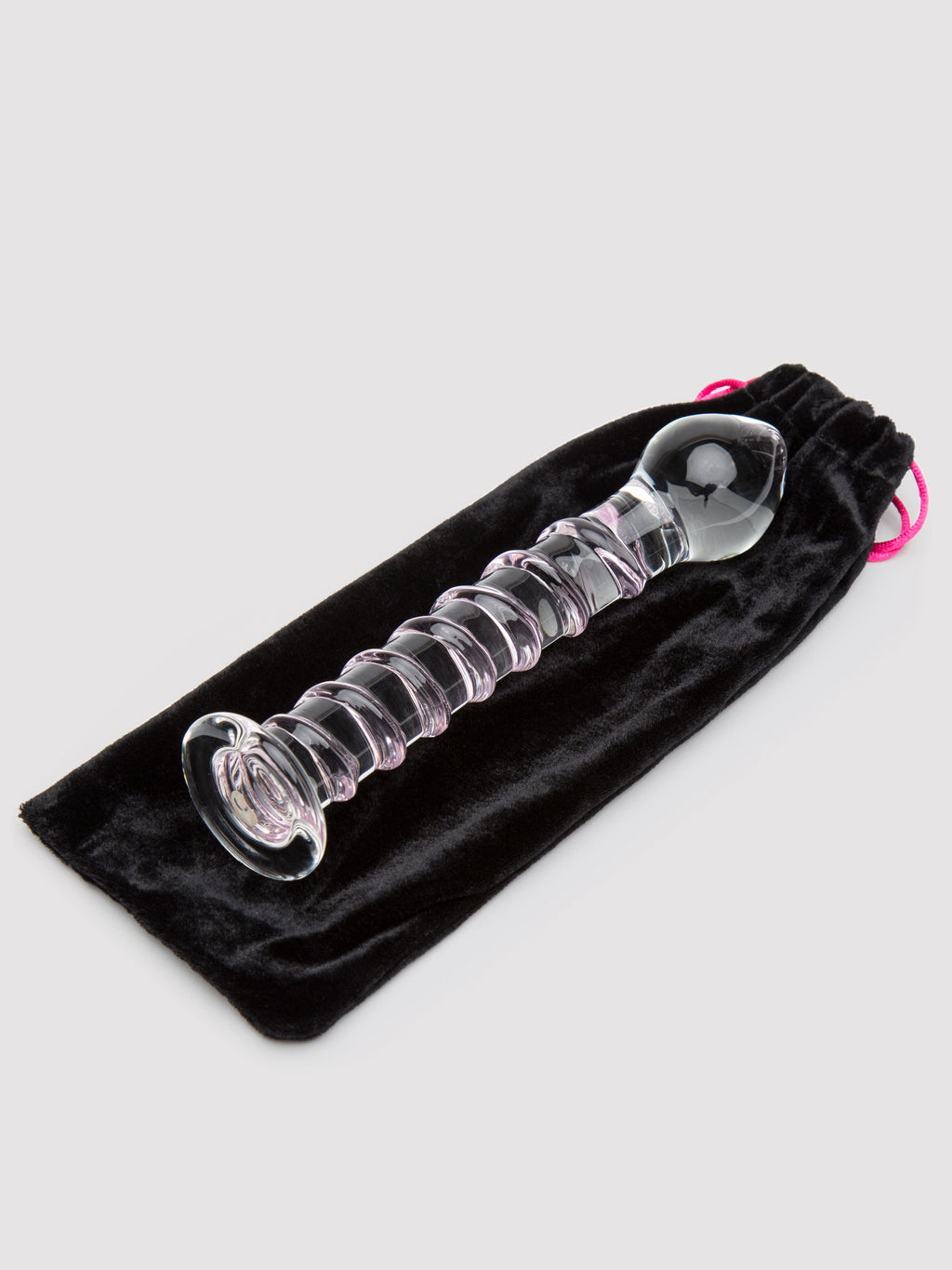 Lovehoney Spiral G-Spot Sensual Glass Dildo, Clear