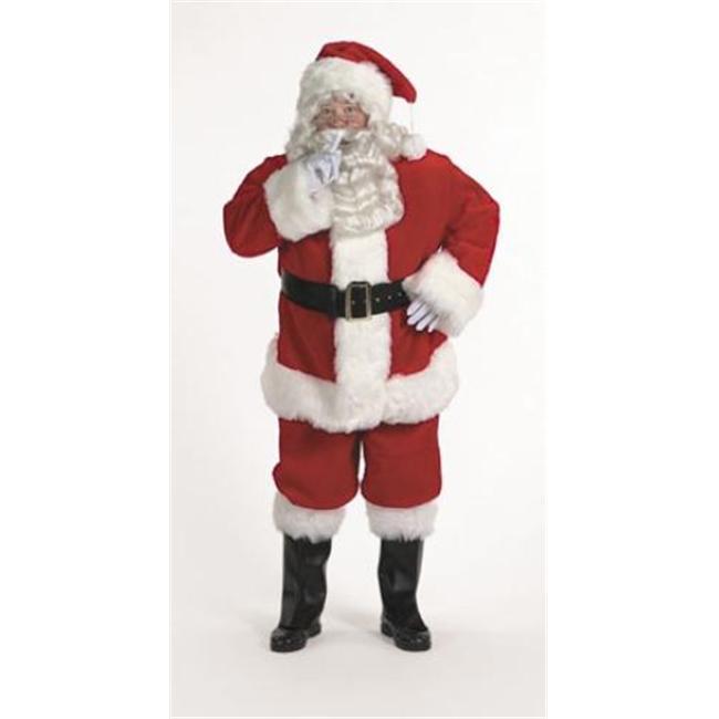 Halco 9198 6 piece Deluxe Red Plush Santa Suit