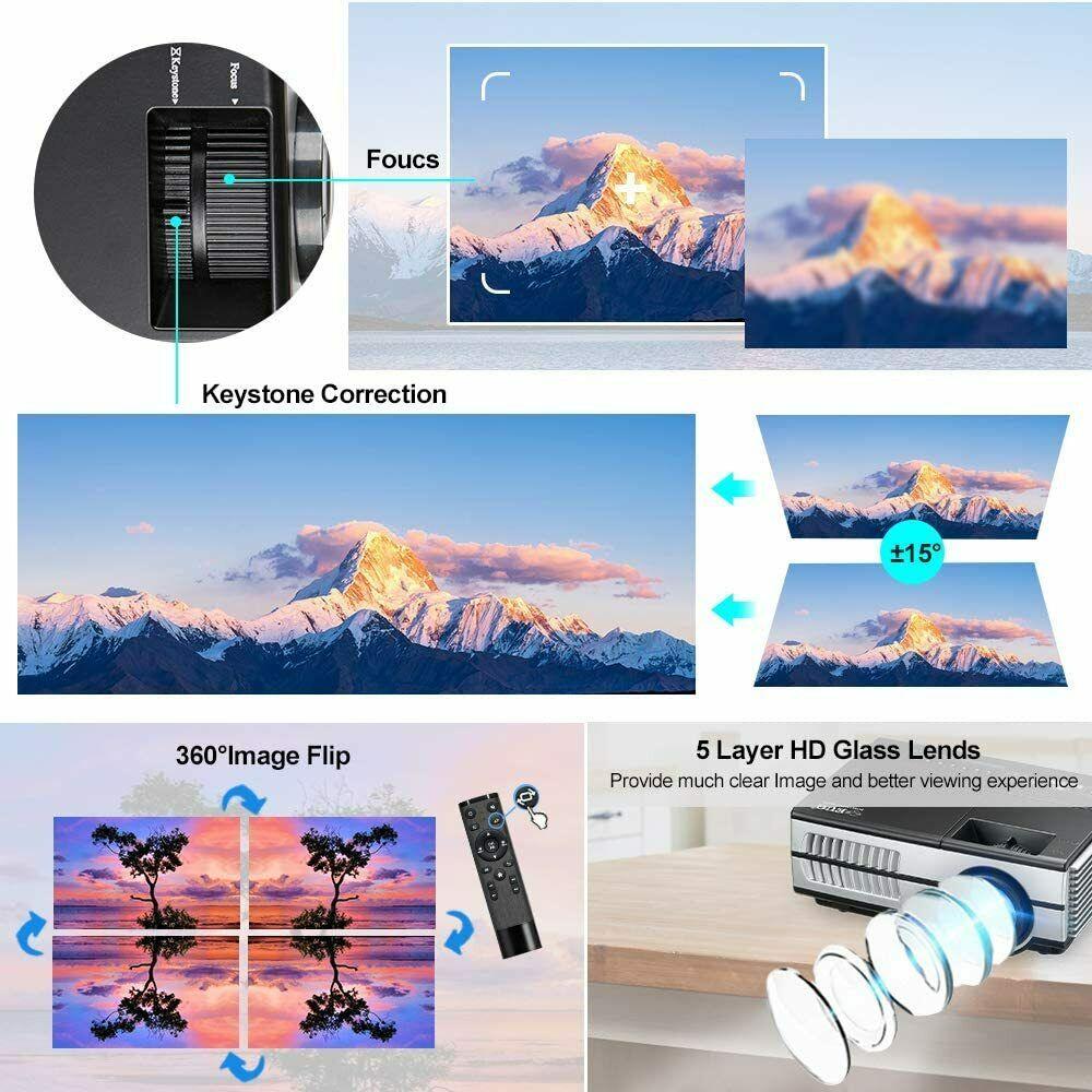 eug smart android projector 1080p home theater proyector bt netflix hdmi usb tv