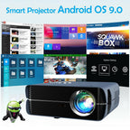 eug android 9.0 smart projector native 1080p proyector home theater bt video tv