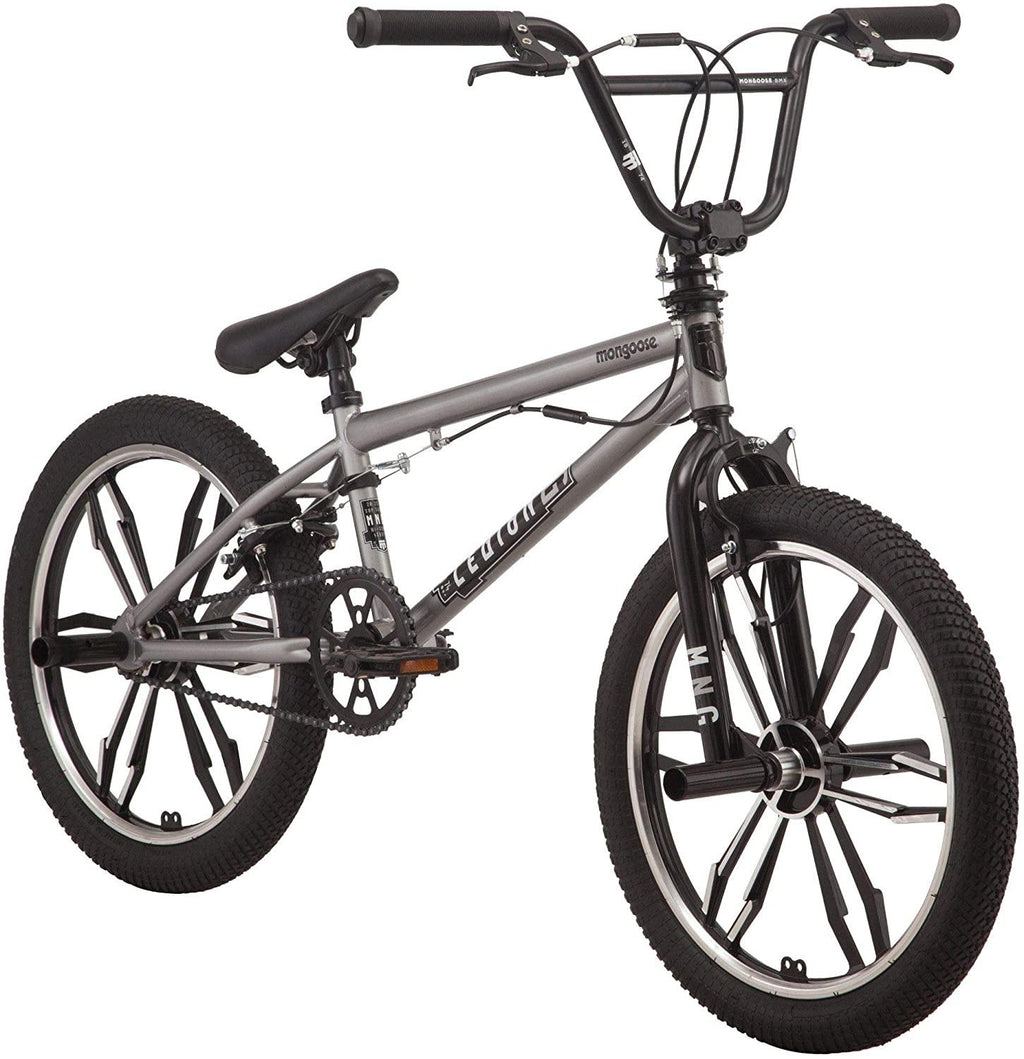 Mongoose Legion Freestyle Sidewalk BMX Bike for-Kids, -Children and Beginner-Level to Advanced Riders, 16-20-inch Wheels, Hi-Ten Steel Frame, Micro Drive 25x9T BMX Gearing