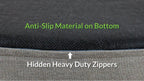 Better World Pets Super Comfort Bolster Dog Bed | Improved Cover | Waterproof Orthopedic Memory Foam | Durable Canvas Cover, Extra Plush Fce + Foam Bolsters | 5 Inch Thick, Washable