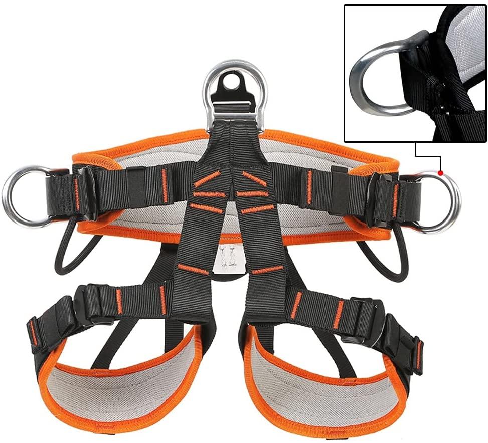 MAHFEI Climbing Harness, Half Body Safe Belts Adjustable Ftection for Fire Rescuing Rock Climbing Rappelling Tree Climbing Roof WorRepairing Zipline Harnesses