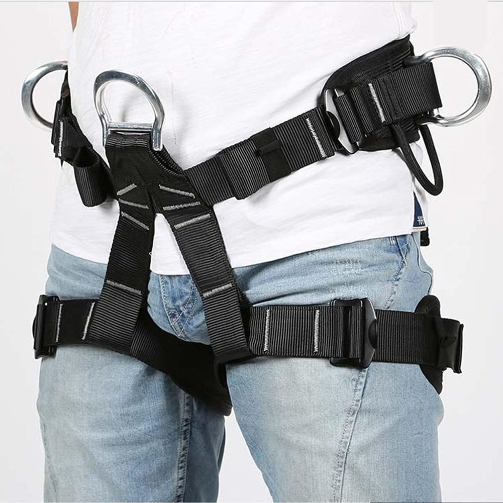 MAHFEI Climbing Harness, Half Body Safe Belts Adjustable Ftection for Fire Rescuing Rock Climbing Rappelling Tree Climbing Roof WorRepairing Zipline Harnesses