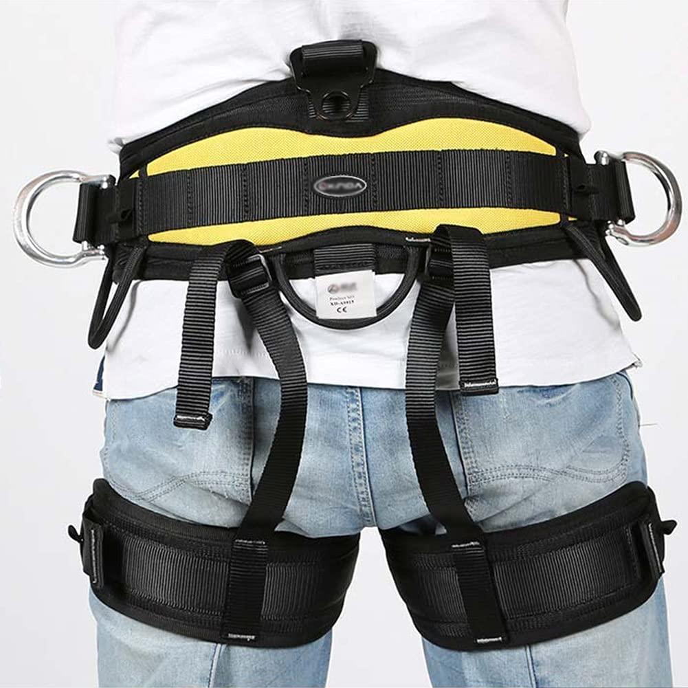 MAHFEI Climbing Harness, Half Body Safe Belts Adjustable Ftection for Fire Rescuing Rock Climbing Rappelling Tree Climbing Roof WorRepairing Zipline Harnesses