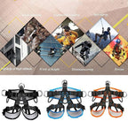 MAHFEI Climbing Harness, Half Body Safe Belts Adjustable Ftection for Fire Rescuing Rock Climbing Rappelling Tree Climbing Roof WorRepairing Zipline Harnesses