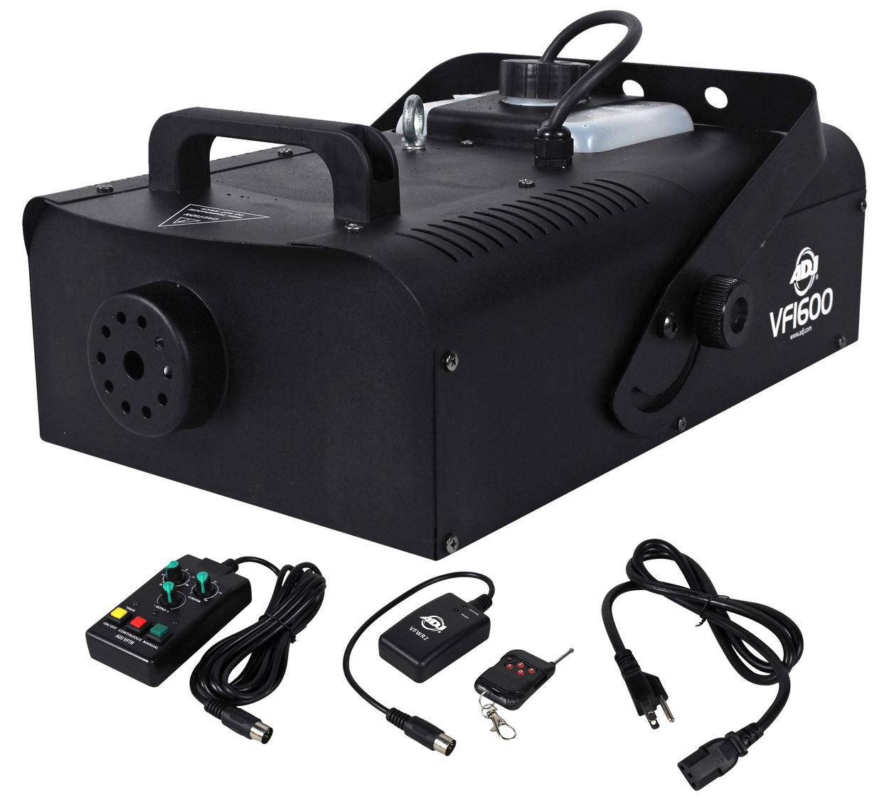 American DJ VF1600 1500w DMX Fog Machine W/ Wired &amp; Wireless Remotes+Fog fluid