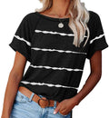 Women Tops Short Sleeve Color Block T-Shirts Tees Raglan Casual Loose Fit Tunic Tops