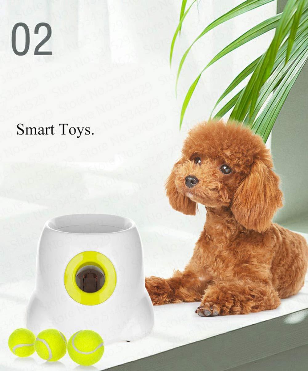 TFENGHUANG Pet Dog Toy Automatic Toss Throw Ball Thrower Tennis Launcher Funny Dog Toy Smart Tennis Transmitter