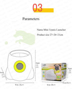TFENGHUANG Pet Dog Toy Automatic Toss Throw Ball Thrower Tennis Launcher Funny Dog Toy Smart Tennis Transmitter