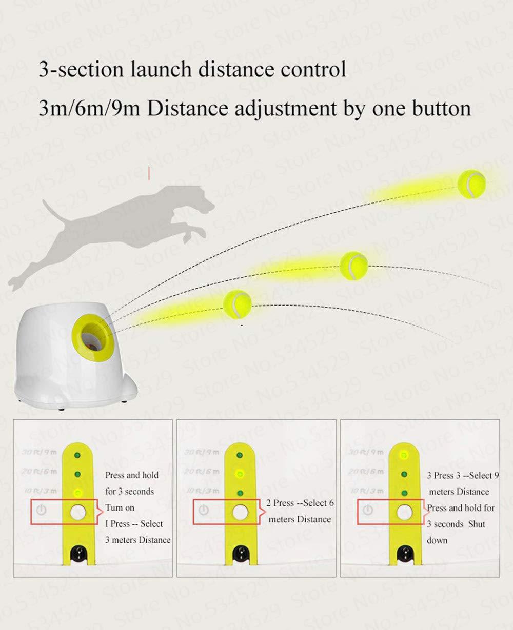 TFENGHUANG Pet Dog Toy Automatic Toss Throw Ball Thrower Tennis Launcher Funny Dog Toy Smart Tennis Transmitter