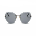 Sunglasses - Luxury Oversize Rimless Transparent Gradient Sunglasses