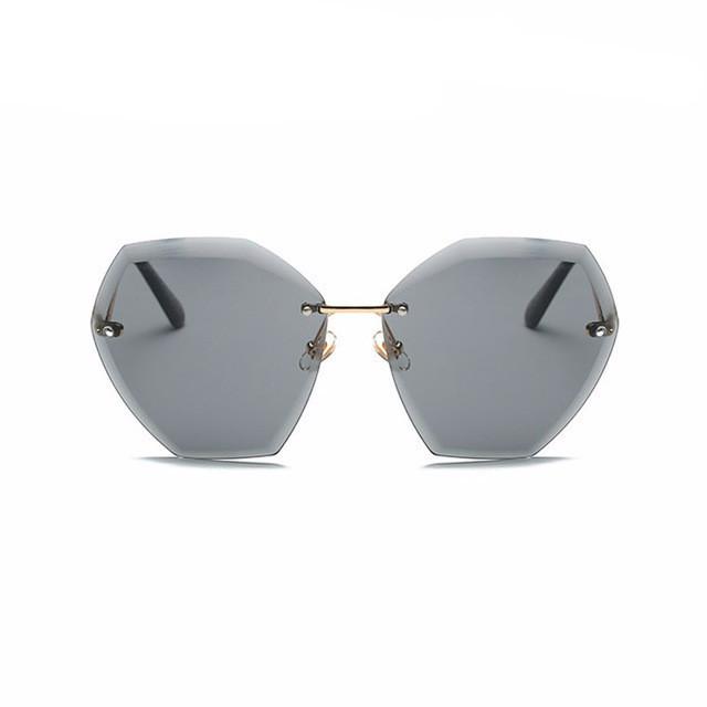 Sunglasses - Luxury Oversize Rimless Transparent Gradient Sunglasses