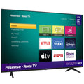 hisense 58" class 4k uhd lcd roku smart tv hdr, led, flat panel r6 series 58r6e3