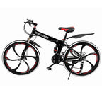 Men's Outroad Mountain Bike Abcnature 26" Folding Bike for Women, 21-Speed Double Disc Brake Bicycles Black