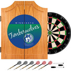 20.5 in. Minnesota Timberwolves Hardwood Classics NBA Wood Dart Cabinet Set