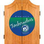 20.5 in. Minnesota Timberwolves Hardwood Classics NBA Wood Dart Cabinet Set