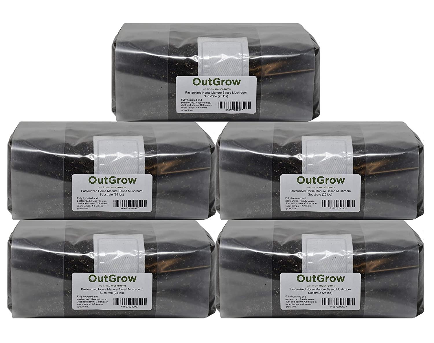 pasteurized manure based mushroom substrate (25 lbs)