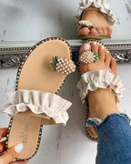 Women Casual Flat Bohemian Pineapple Style Lady Sandals