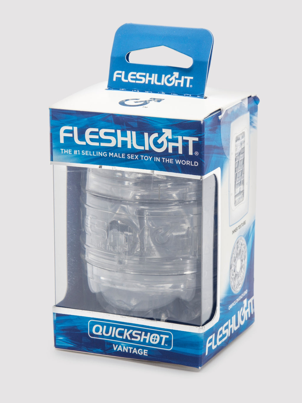 Fleshlight QUICKSHOT Vantage Compact Male Masturbator, Clear