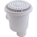 Waterway Plastics Main Drain, WW Anti Vortex, 8" Rnd, Gun, 2-1/2"s, White