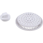 Waterway Plastics Main Drain, WW Anti Vortex, 8" Rnd, Gun, 2-1/2"s, White