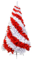 Tree Buddees Red and White Swirl Candy Cane Colored Artificial Christmas Tree (6 Foot)…