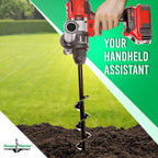 power planter termite &amp; tree auger (2"x24") with 1/2" non-slip hex drive &amp; heavy duty tip - garden auger for planting flower, bulb, tree, shrub &amp; termite - works for hard dirt, clay, rocky soil &amp; sand