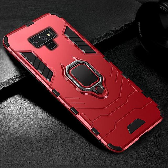 Luxury Shockproof Armor Case For Samsung Note 9 with Car Magnetic Ring Stand