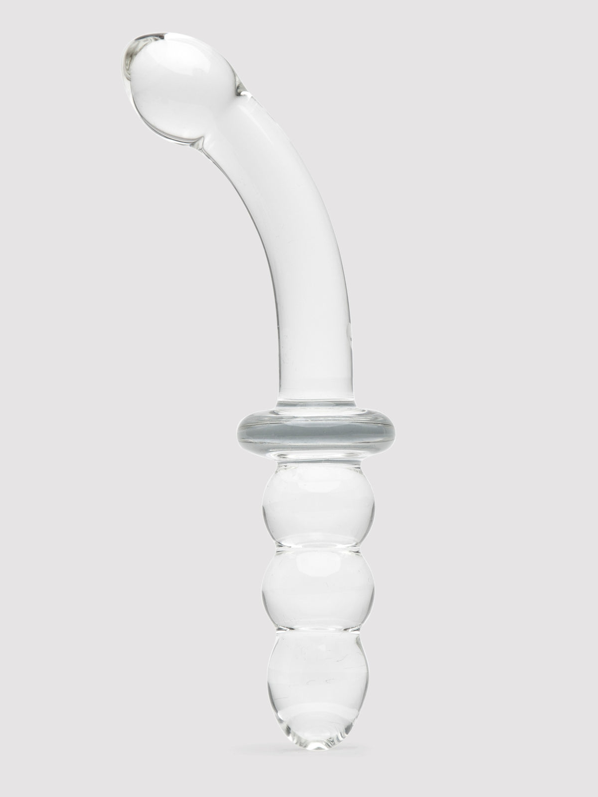 Lovehoney Ribbed G-Spot Sensual Glass Dildo, Clear