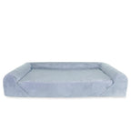 KOPEKS Deluxe Orthopedic Memory Foam Sofa LounDog Bed - Lar- Grey