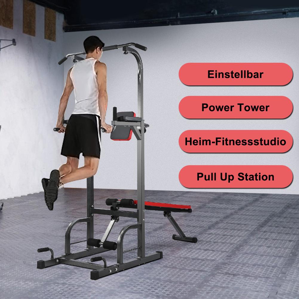 Garosa Fitness Trainer,Multifunction Pull閳ユ唹p Frame Bracket with Foldable Supine Position Plate Fitness Equipment,Pull閳ユ唹p Bracket