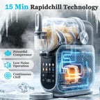 2-in-1 Slushie Machine & Soft Serve Ice Cream Maker | 2.6L/88oz Capacity, No Ice Needed, Self-Cleaning, Frozen Drink Machine for Ice Cream, Margaritas, Frappés, Milk Shake
