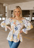 cora patchwork boho top